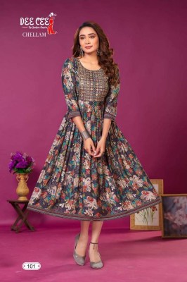 Dee Cee Chellam Long Gown Stylish Anarkali wholesale Kurti catalogue  kurtis catalogs