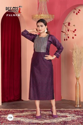 Dee Cee Palmer Screen Print Straight Long Kurti  Wholesale  wholesale catalogs