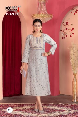 Dee Cee Palmer Screen Print Straight Long Kurti  Wholesale  kurtis catalogs