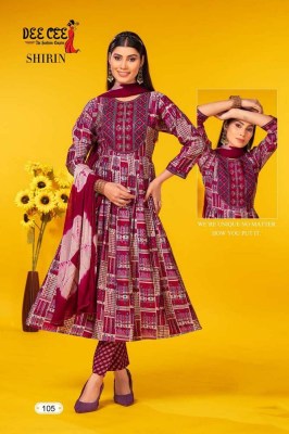 Dee Cee Shirin Naira Cut Embroidery Work Kurti Pant Dupatta Set Wholesale Kurti catalogue  readymade suit catalogs