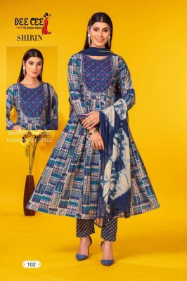 Dee Cee Shirin Naira Cut Embroidery Work Kurti Pant Dupatta Set Wholesale Kurti catalogue  readymade suit catalogs