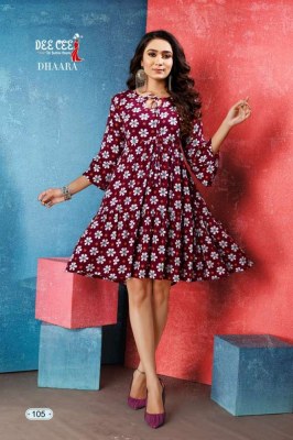 Dee Cee presents Dhaara bombay rayon short top tunic collection kurtis catalogs