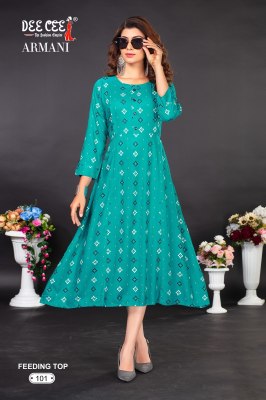 Deecee by Armani flared long feeding kurti catalogue at amaviexpo kurtis catalogs