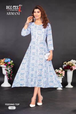 Deecee by Armani flared long feeding kurti catalogue at amaviexpo kurtis catalogs