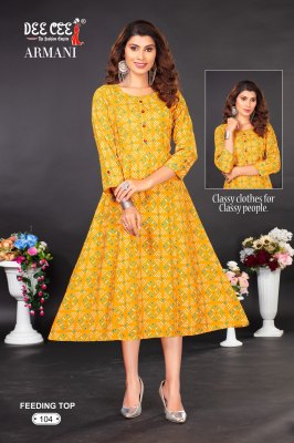 Deecee by Armani flared long feeding kurti catalogue at amaviexpo kurtis catalogs