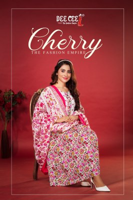 Deecee by Cherry cotton cambric ghera kurti pant and dupatta catalogue at low rate Dee cee