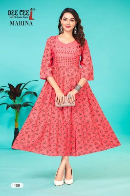 Deecee by Marina heavy reyon stylish sequence work printed kurti catalogue at wholesale price,   kurtis catalogs