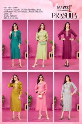 Deecee by Prashita a line long dori sequence embroidered kurti catalogue at affordable rate kurtis catalogs