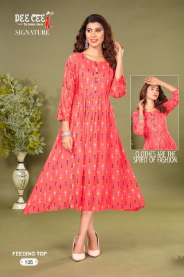 Deecee by Signature kali pattern feeding kurti catalogue at low rate Dee cee