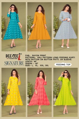 Deecee by Signature kali pattern feeding kurti catalogue at low rate kurtis catalogs