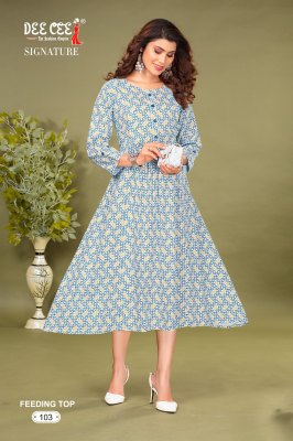 Deecee by Signature kali pattern feeding kurti catalogue at low rate kurtis catalogs