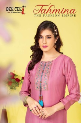 Deecee by Tahmina fancy dori embroidered A line kurti catalogue at wholesale price Dee cee