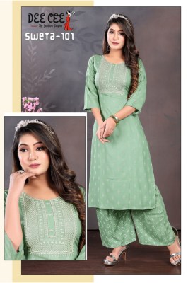 Deecee by sweta heavy reyon straight side cut kurti with dori work catalogue  readymade suit catalogs