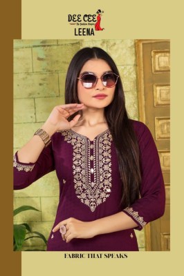 Deecee from the fashion empire by Leena heavy A line embroidered kurti catalogue at wholesale price kurtis catalogs