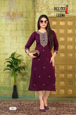 Deecee from the fashion empire by Leena heavy A line embroidered kurti catalogue at wholesale price kurtis catalogs