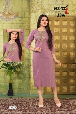 Deecee from the fashion empire by Leena heavy A line embroidered kurti catalogue at wholesale price kurtis catalogs