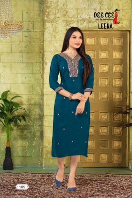 Deecee from the fashion empire by Leena heavy A line embroidered kurti catalogue at wholesale price kurtis catalogs