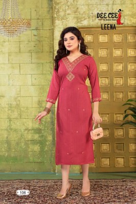 Deecee from the fashion empire by Leena heavy A line embroidered kurti catalogue at wholesale price kurtis catalogs