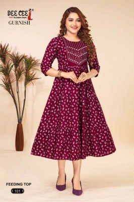 Deecee present Gurnish heavy reyon print sequence work kurti catalogue at low rate  kurtis catalogs