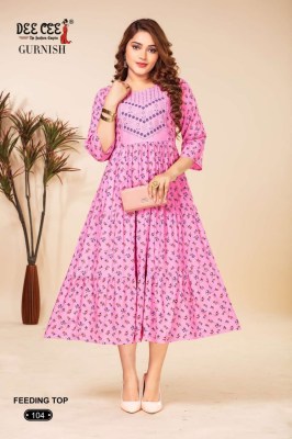 Deecee present Gurnish heavy reyon print sequence work kurti catalogue at low rate  kurtis catalogs