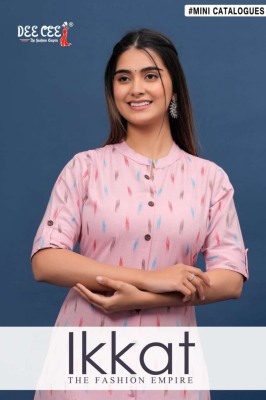 Deecee present Ikkat exclusive A line cotton dayed kurti with pocket catalog at low rate Dee cee