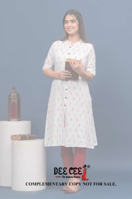 Deecee present Ikkat exclusive A line cotton dayed kurti with pocket catalog at low rate kurtis catalogs