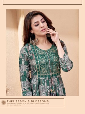 Deecee present Marlena designer heavy chanderi printed with embroidered kurti catalogue at low rate kurtis catalogs