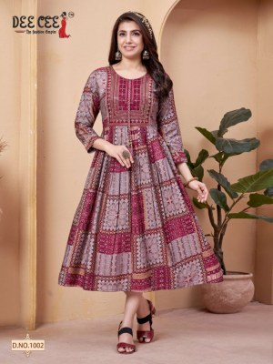 Deecee present Marlena designer heavy chanderi printed with embroidered kurti catalogue at low rate kurtis catalogs