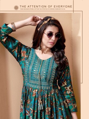 Deecee present Marlena designer heavy chanderi printed with embroidered kurti catalogue at low rate kurtis catalogs