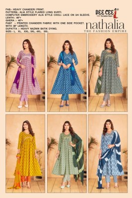 Deecee present Nathalia heavy chanderi embroidered printed readymade suit catalogue at wholesale price readymade suit catalogs