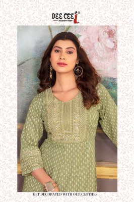 Deecee present Rituka heavy reyon flared kali pattern with dori work neck kurti catalogue at low rate  kurtis catalogs