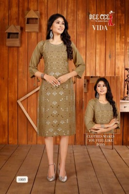 Deecee vidaa the fashion empire heavy rayon kurti  kurtis catalogs