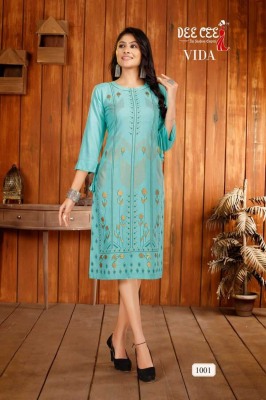 Deecee vidaa the fashion empire heavy rayon kurti  kurtis catalogs