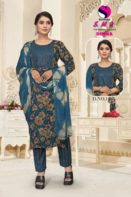 Deepika by Samara fancy capsual foil printed readymade suit catalogue at affordable rate readymade suit catalogs