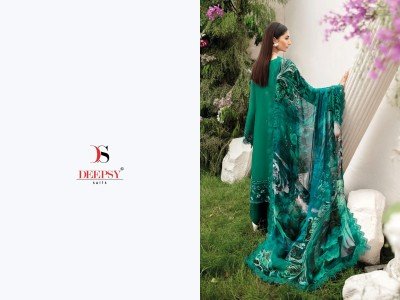Deepsy Suits Elan Lawn 4 Embroidered Unstitched Cotton Set with Digital Print Dupatta Wholesale dress material catalogs
