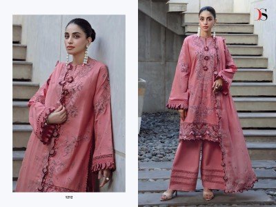 Deepsy Suits Elan Lawn 4 Embroidered Unstitched Cotton Set with Digital Print Dupatta Wholesale dress material catalogs