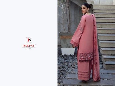 Deepsy Suits Elan Lawn 4 Embroidered Unstitched Cotton Set with Digital Print Dupatta Wholesale dress material catalogs