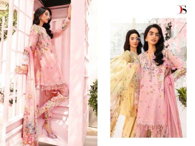 Deepsy Suits Maria B. Mprint 25 2  Unstitched Cotton Suit with Embroidered Top And Chiffon Dupatta Wholesale dress material catalogs