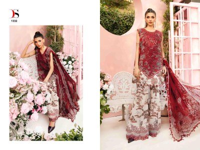 Deepsy Suits Maria B. Mprint 25 2  Unstitched Cotton Suit with Embroidered Top And Chiffon Dupatta Wholesale dress material catalogs