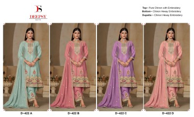 Deepsy suit by D 422 ABCD heavy embroidered work readymade suit catalogue at affordable rate readymade suit catalogs