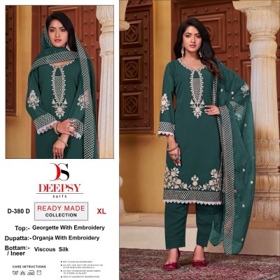 Deepsy suit by D No D 380 ABCD Pure georgette with embroidered readymade suit catalogue readymade suit catalogs