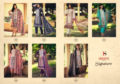 Deepsy suit by Signature pure cotton self embroidered karachi suit catalogue at wholesale price dress material catalogs