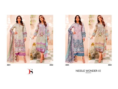 Deepsy suits by Niddle wonder premium 2 pure cotton with heavy cotton print embroidered pakistani suit material catalogue at affordable rate pakistani suit catalogs