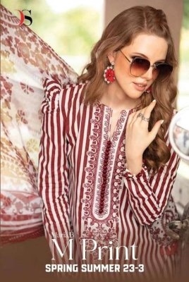 Deepsy suits new launch Mariab mprint spring summer 23 vol 3 pure cotton patches work Pakistani suits wholesale cotton dupatta   pakistani suit catalogs