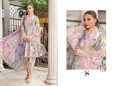 Deepsy suits new launch Mariab mprint spring summer 23 vol 3 pure cotton patches work Pakistani suits wholesale cotton dupatta   pakistani suit catalogs