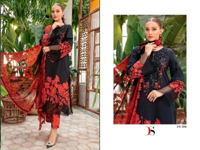 Deepsy suits new launch Mariab mprint spring summer 23 vol 3 pure cotton patches work Pakistani suits wholesale cotton dupatta   pakistani suit catalogs