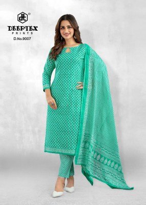 Deeptex Aaliza Vol 9 Pure Cotton Print Unstitched Suit Set Dupatta Wholesale  dress material catalogs