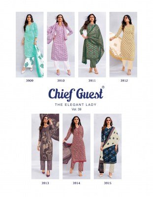Deeptex Chief Guest Vol 39 Pure Lawn Cotton Unstitched Dress Material Set with Cotton Dupatta Wholesale dress material catalogs