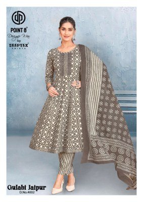 Deeptex Gulabi Jaipur Vol 4 Pure Cotton Anarkali Kurti with Pant And Printed Dupatta Wholsale kurti pant with dupatta Catalogs