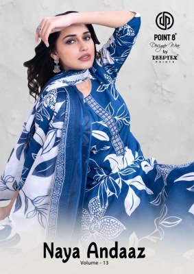 Deeptex Naya Andaaz Vol 13 Designer Pure Cotton Printed Kurti Pant Set with Matching Dupatta Wholesale wholesale catalogs